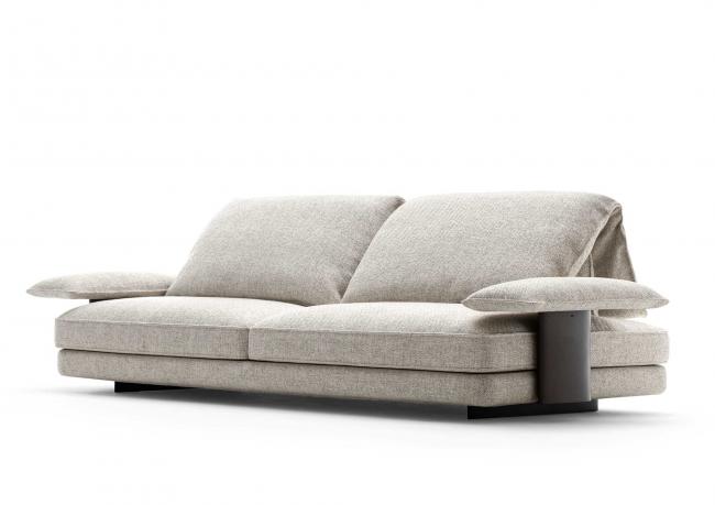 David divano lineare in tessuto - Outlet 